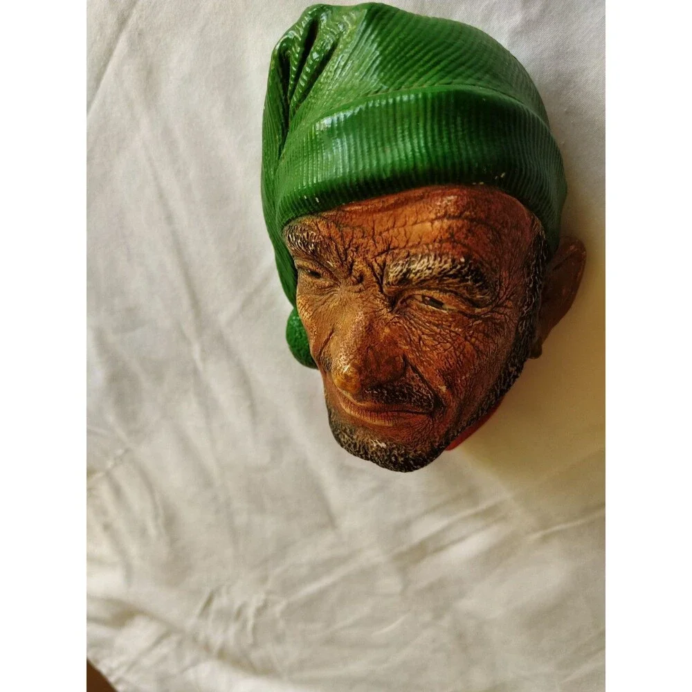 Vintage Chalkware Plaster Head Corsican Fisherman Sailor French 5.5